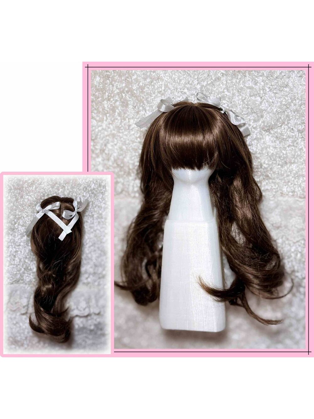 BJD Smart Doll 1/3 Volks Dollfie Dream SD DD Mayu Half Twin Tail Brown Wig 8/9